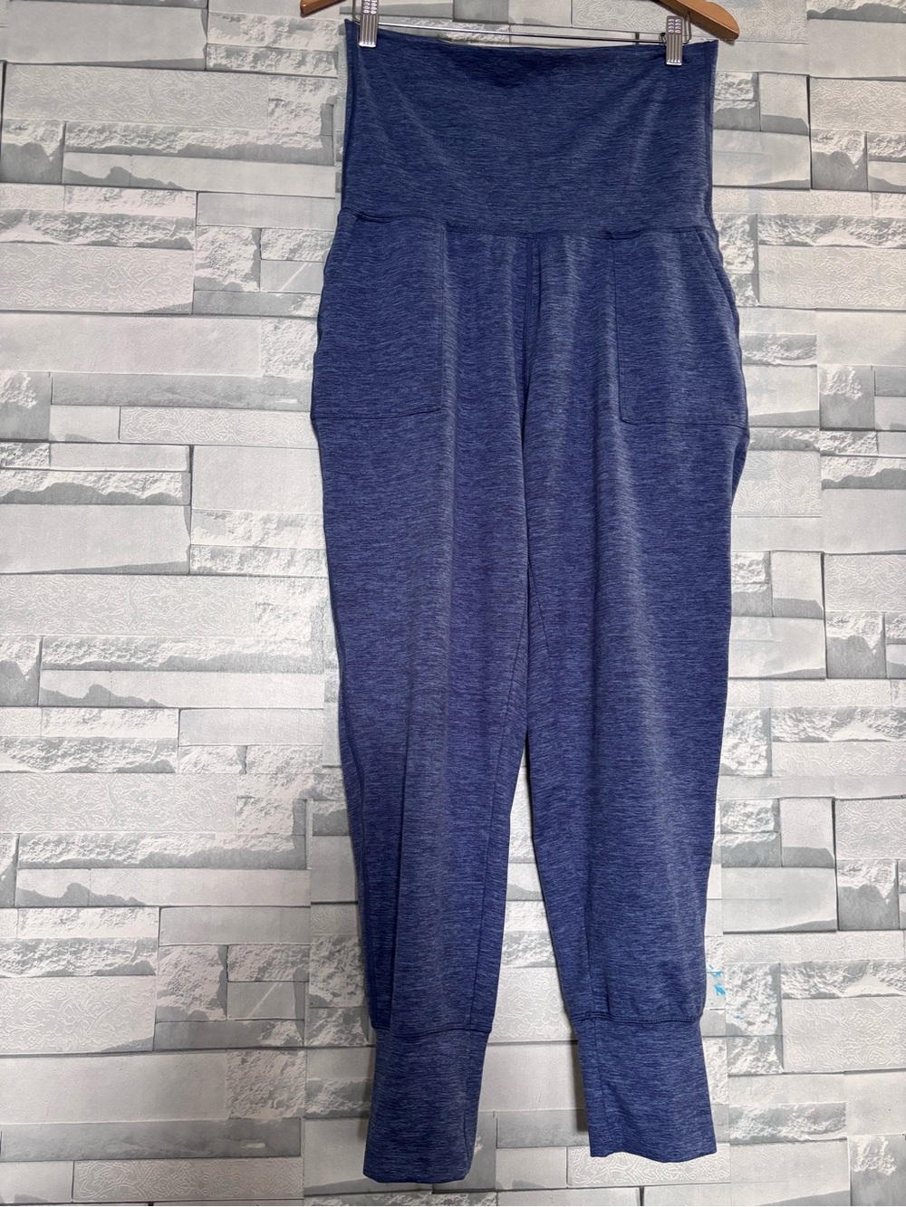 aerie Heather Navy High-Waist Jogger Pants